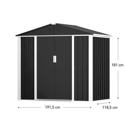 Bodega De Jardín De Dos Techos - Mediana 3